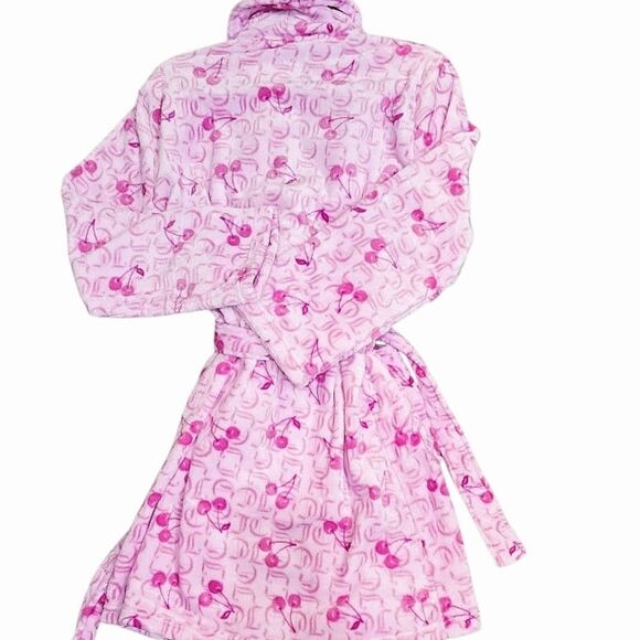 Juicy Couture JC Logo Cherry Print Plush Robe - Picture 2 of 6